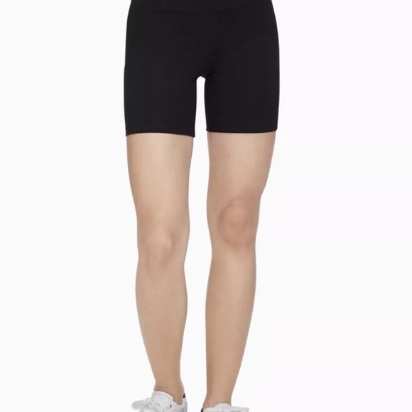 Calvin Klein Biker Shorts Mid Rise Black Graphic Print Side Pocket Extra Small - Picture 3 of 9